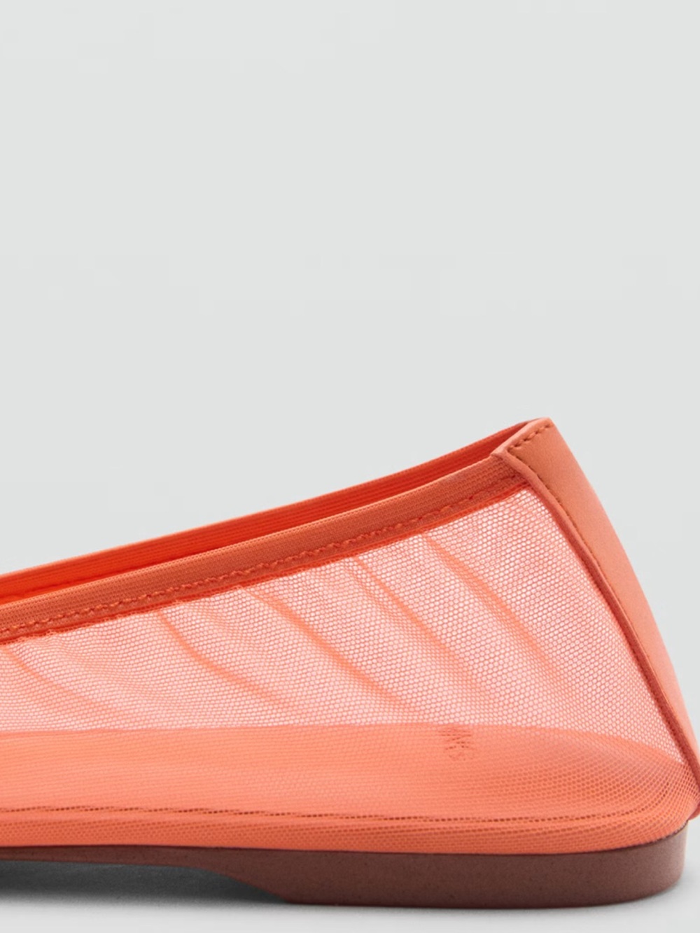 MANGO SEMI-TRANSPARENT MESH BALLET FLATS 39 - Picture 5 of 14